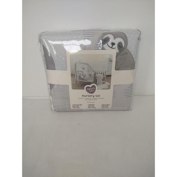 Parents Choice Nursery Set Three piece set includes sheet blanket comforter NWT - Picture 1 of 8